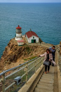 Making the long climb up the over 300 steps